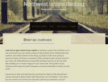 Tablet Screenshot of northwestinfinitebanking.com